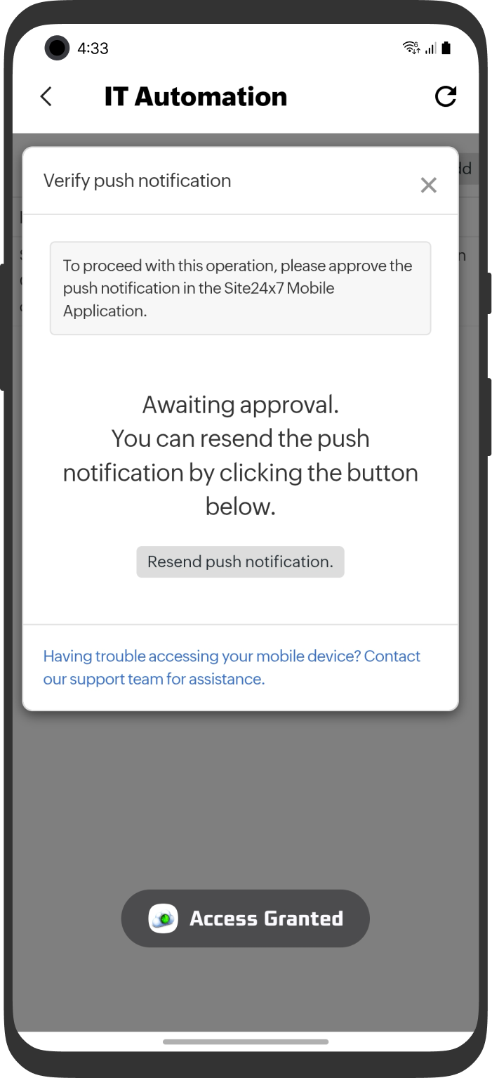 IT Automation Confirmation