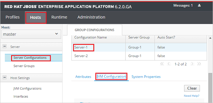 JVM configuration