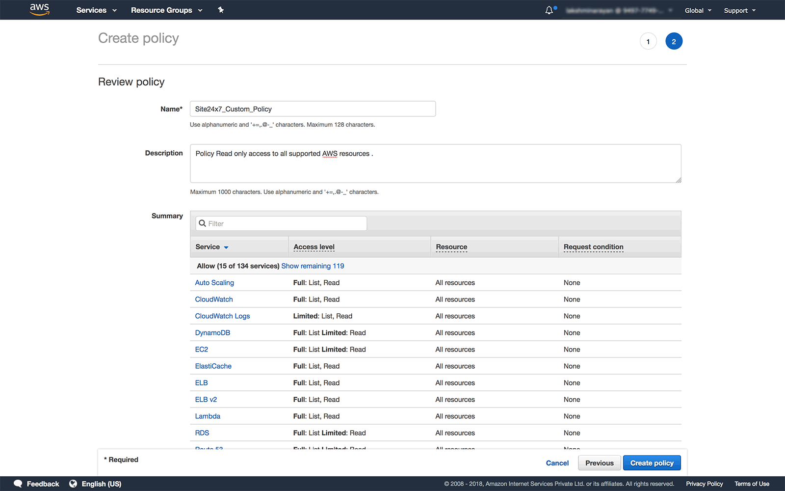 Validate and Review Custom IAM Policy