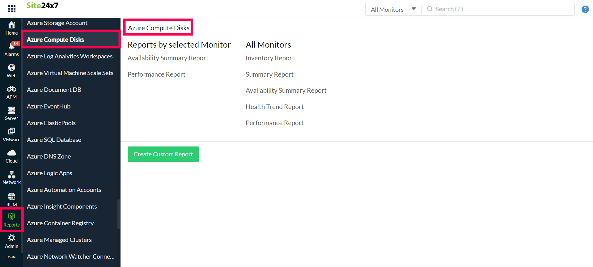 Azure Compute Disk Report