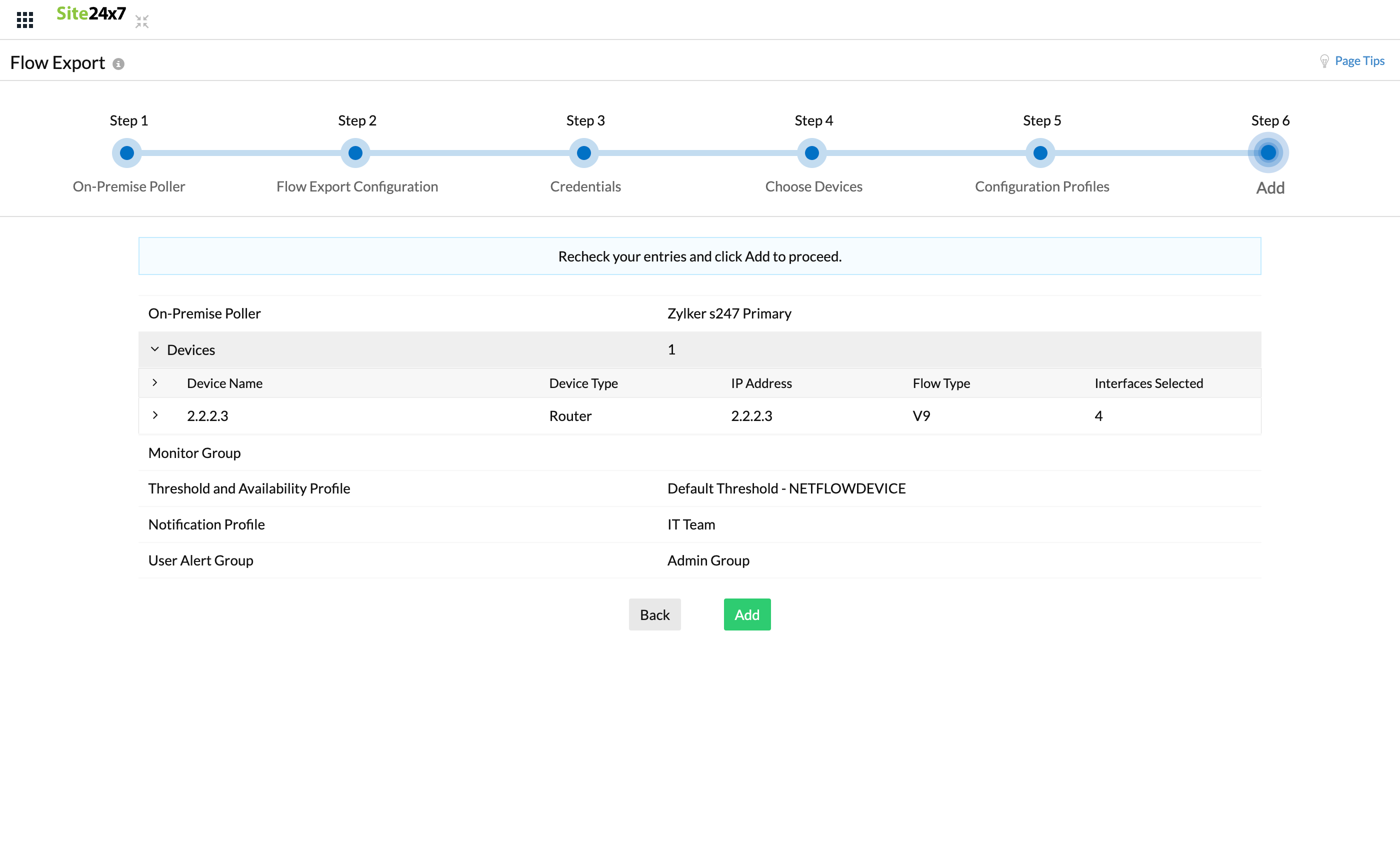 Verify configuration