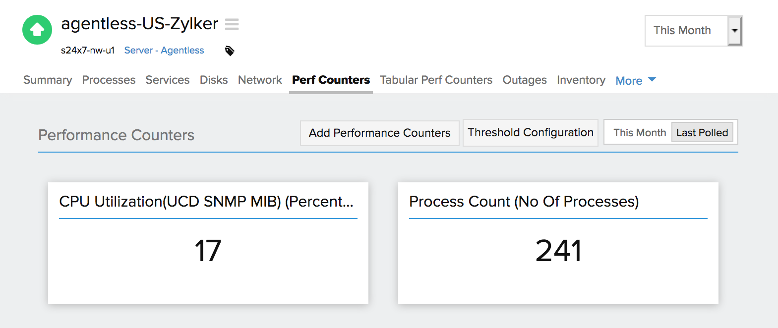 Server Performance counters