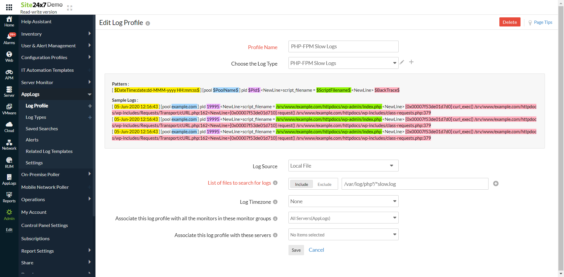 php-fpm-slow-logs-edit-log-profile-new