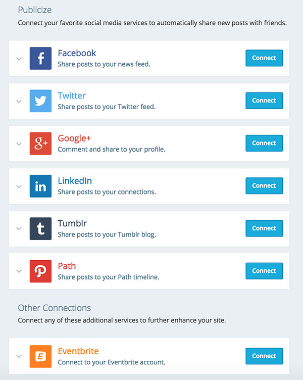 Relink your social networks on WordPress website