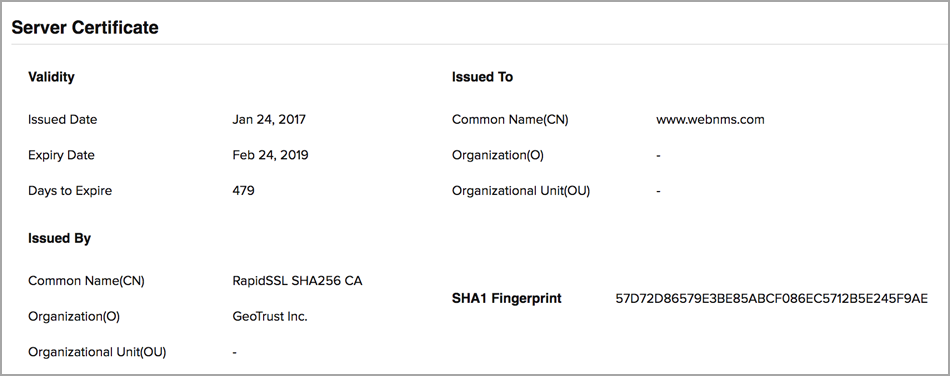 SSL Certificate Monitoring